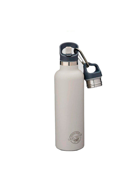 BOTELLA CON PAJITA DE ACERO INOX GRIS