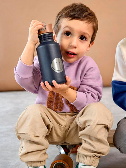 SMILE NAVY STAINLESS STEEL BOTTLE