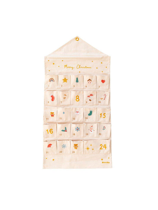 OCHER EMBROIDERED ADVENT CALENDAR