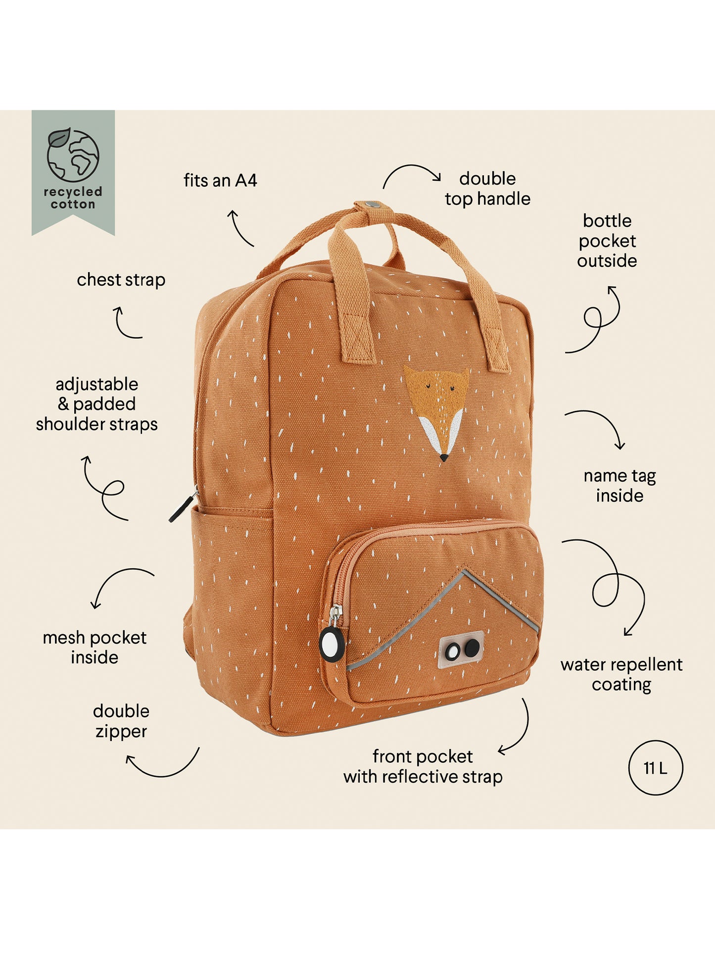 MOCHILA MR.FOX LARGE