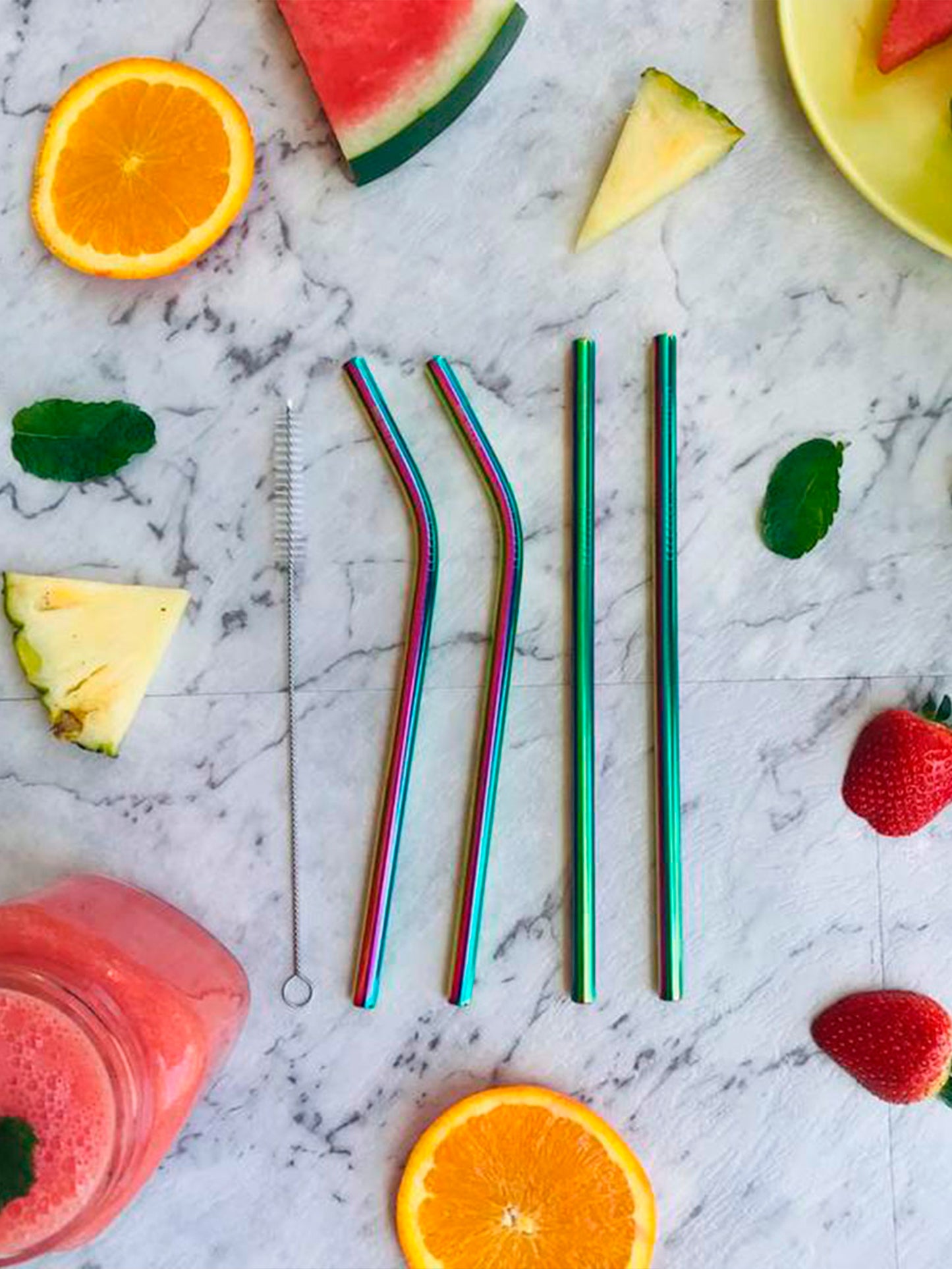 PACK OF STAINLESS STEEL STRAWS