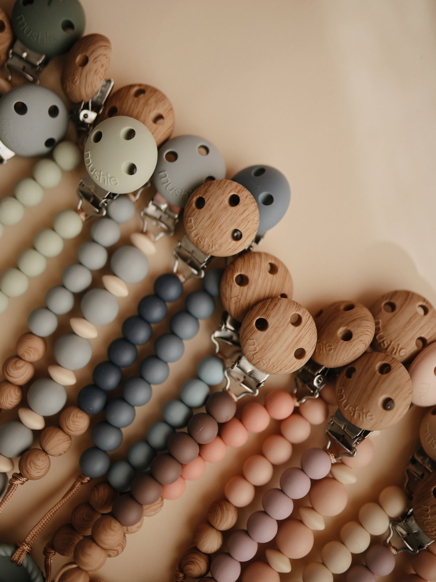 Mushie Pacifier Clips - Halo Cloud