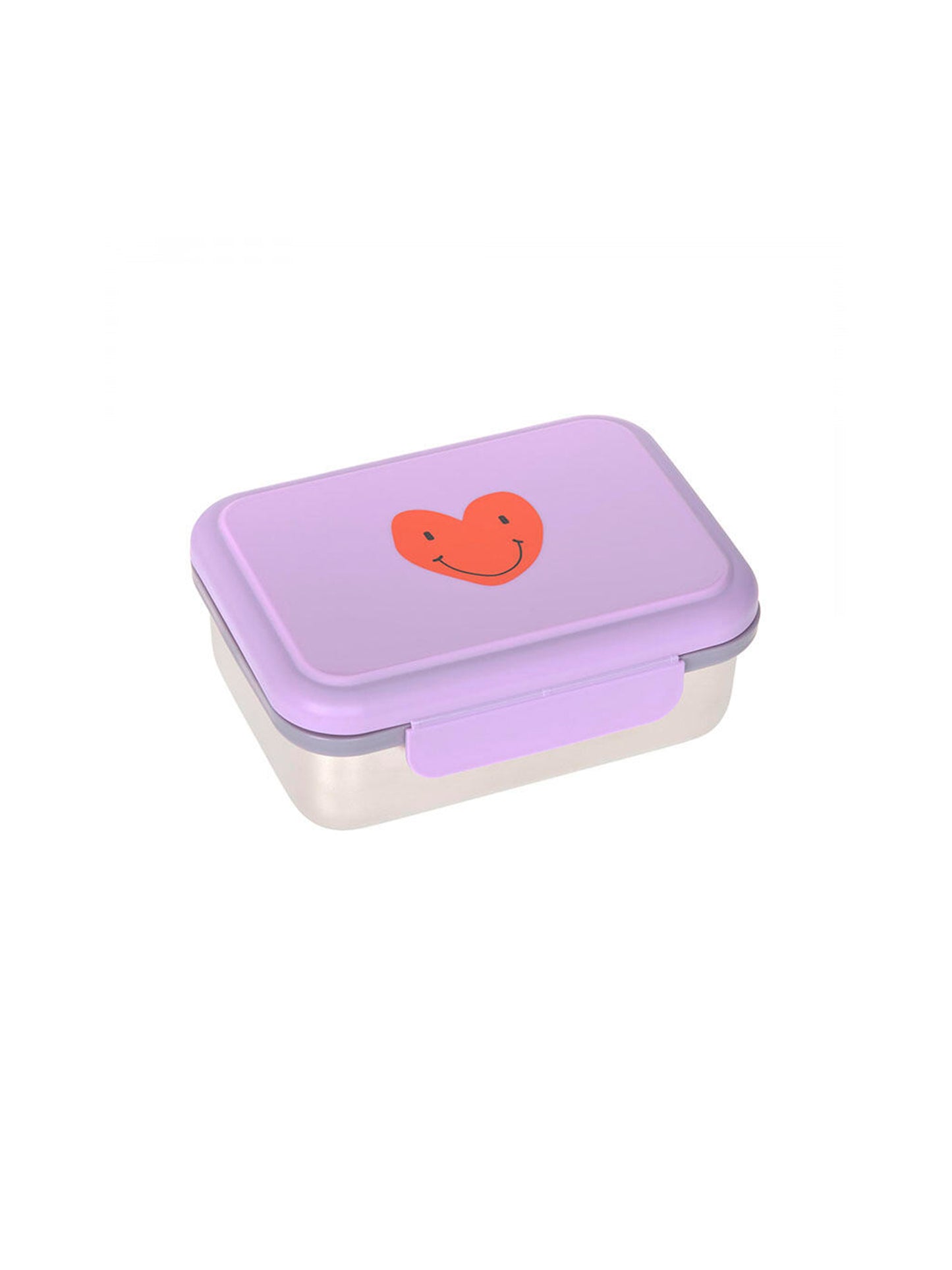 TUPPER-LUNCH BOX STAINLESS STEEL HEART LILAC