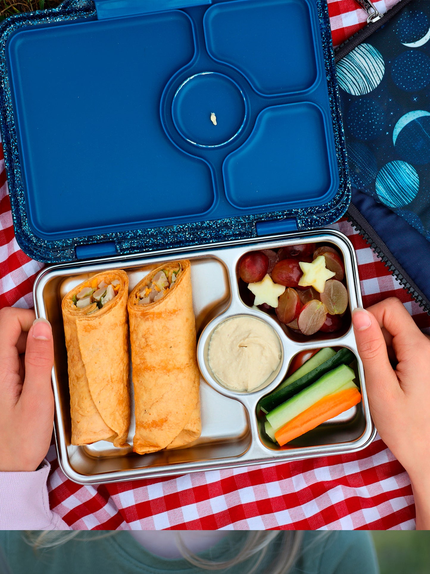 YUMBOX PRESTO AÇO INOXIDÁVEL 5 SEÇÕES LAVANDA